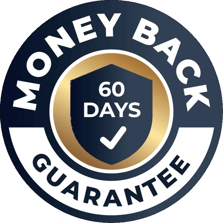 60-day money-back guarantee badge